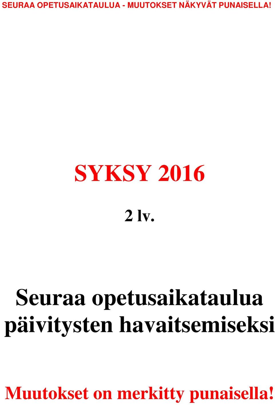 päivitysten