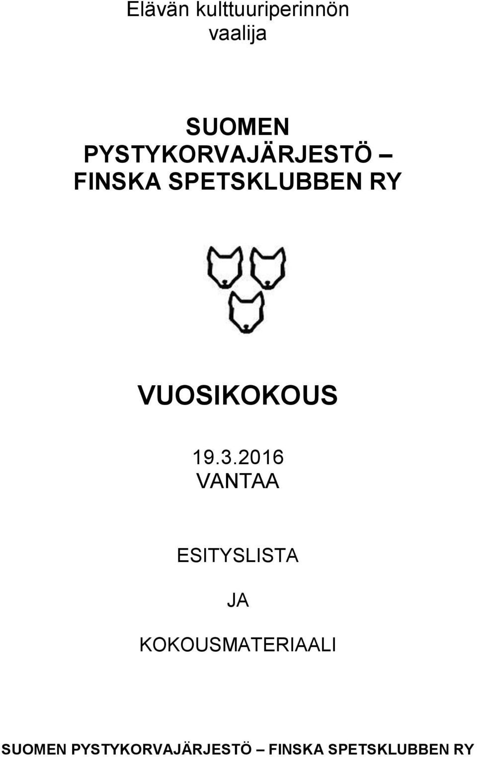 VUOSIKOKOUS 19.3.