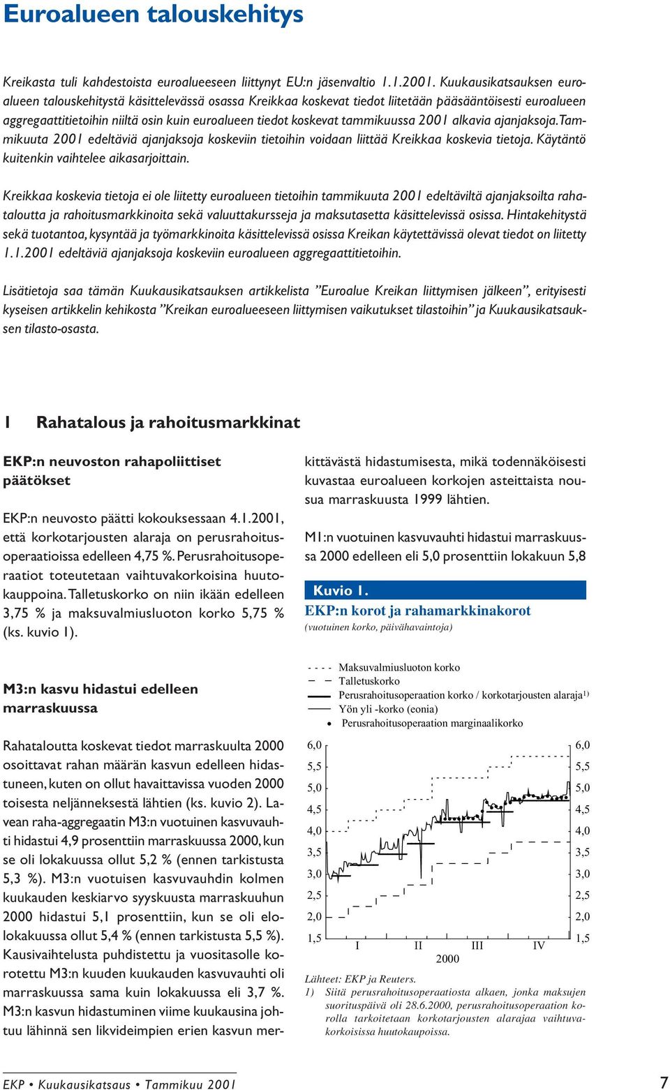 tammikuussa 2001 alkavia ajanjaksoja. Tammikuuta 2001 edeltäviä ajanjaksoja koskeviin tietoihin voidaan liittää Kreikkaa koskevia tietoja. Käytäntö kuitenkin vaihtelee aikasarjoittain.