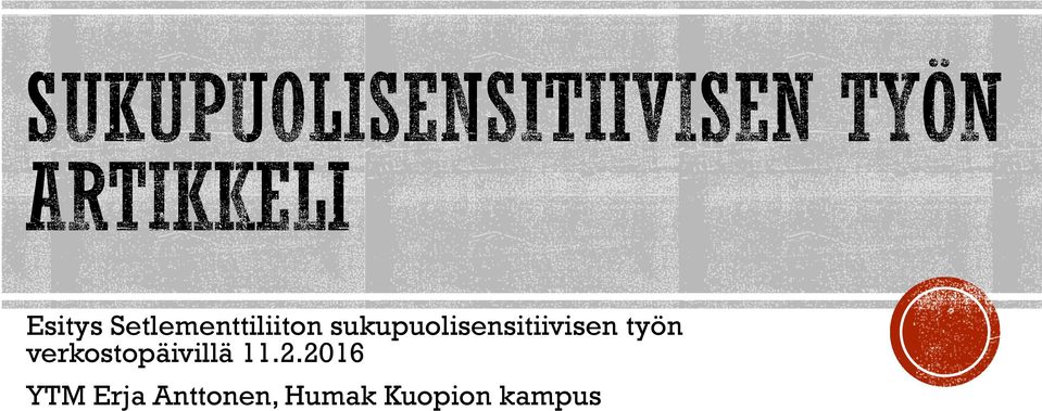 verkostopäivillä 11.2.