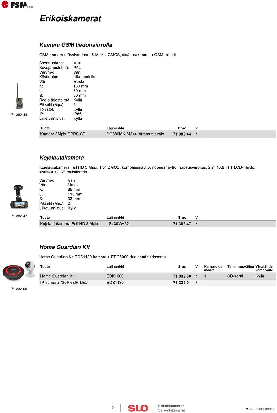 Kamera 8Mpix GPRS SD SG880MK-8M+4 inframustavalo 71 382 44 Kojelautakamera Kojelautakamera Full HD 3 Mpix, 1/3" CMOS, kompassinäyttö, nopeusnäyttö, nopeusvaroitus, 2,7" 16:9 TFT LCD-näyttö, sisältää