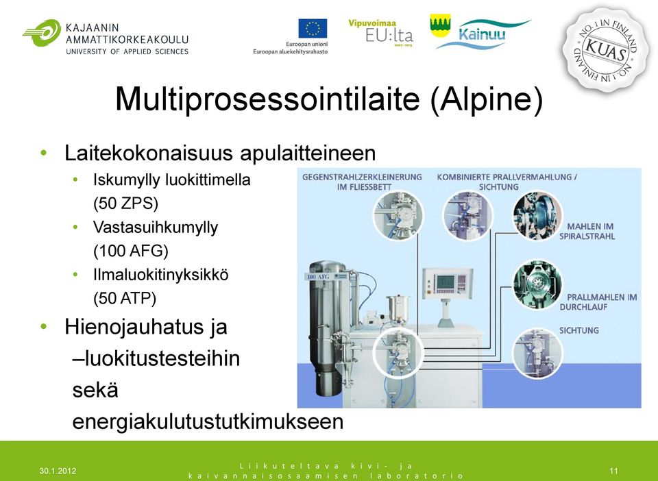 Vastasuihkumylly (100 AFG) Ilmaluokitinyksikkö (50 ATP)