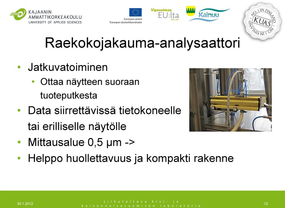 tietokoneelle tai erilliselle näytölle Mittausalue