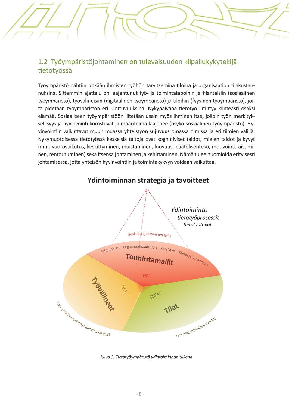 työympäristön eri ulottuvuuksina. Nykypäivänä tietotyö limittyy kiinteästi osaksi elämää.