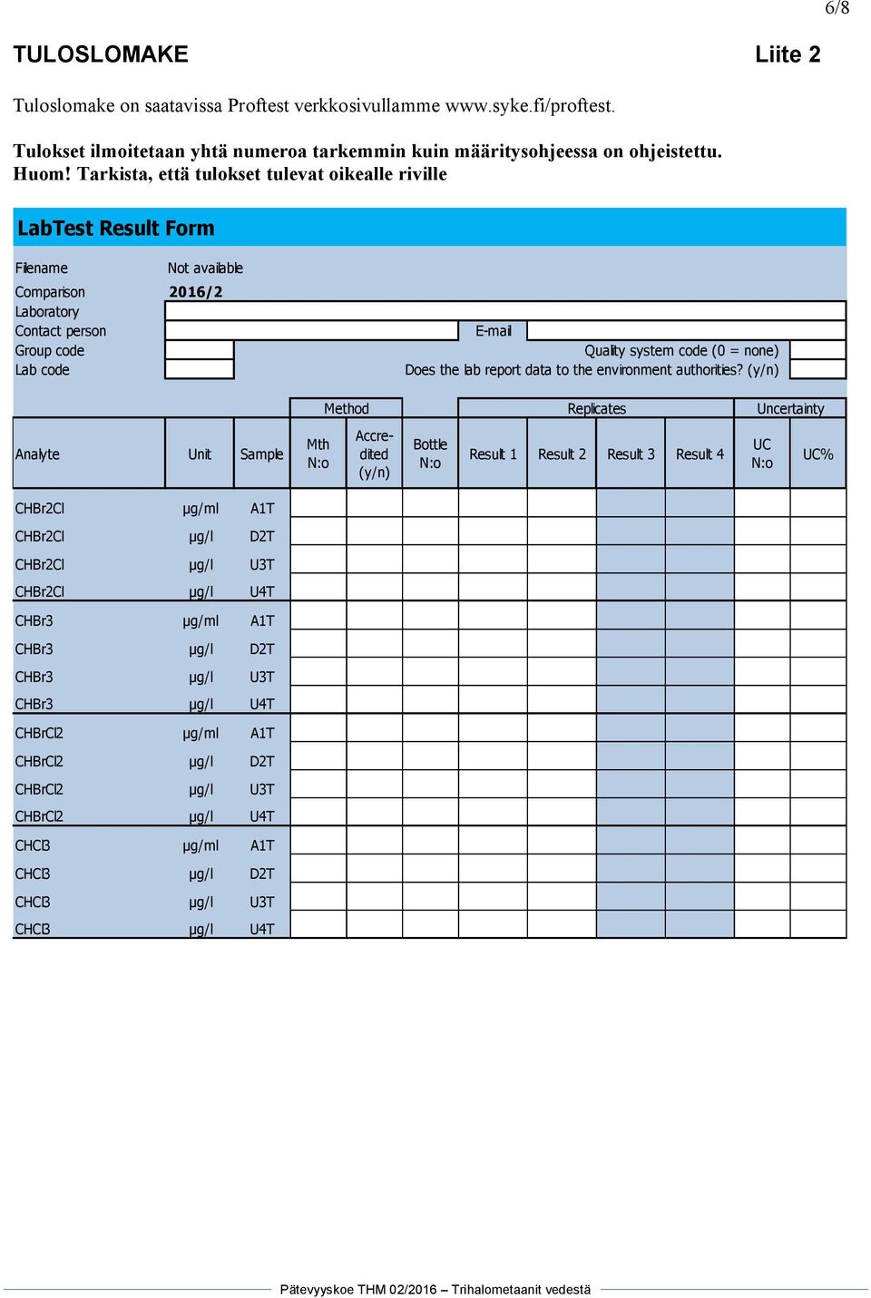 the lab report data to the environment authorities?