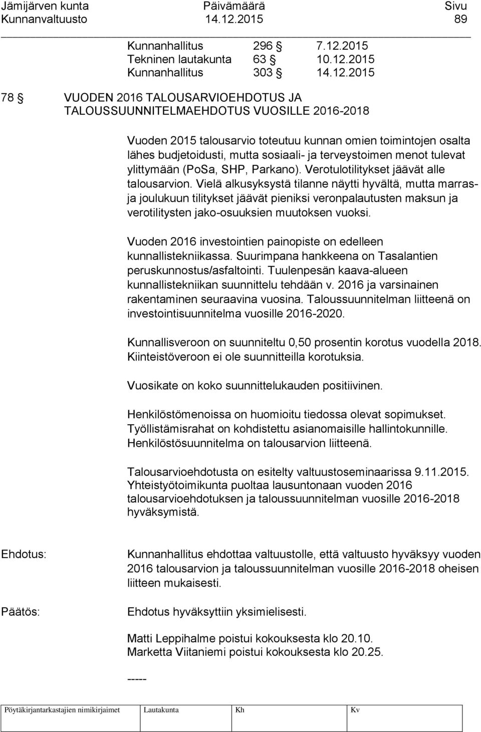 2015 Tekninen lautakunta 63 10.12.