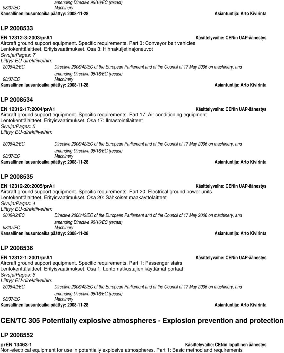 Specific requirements. Part 17: Air conditioning equipment Lentokenttälaitteet. Erityisvaatimukset.