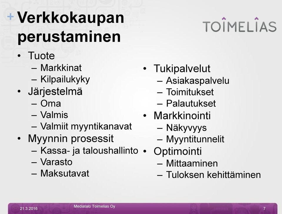 Varasto Maksutavat Tukipalvelut Asiakaspalvelu Toimitukset Palautukset