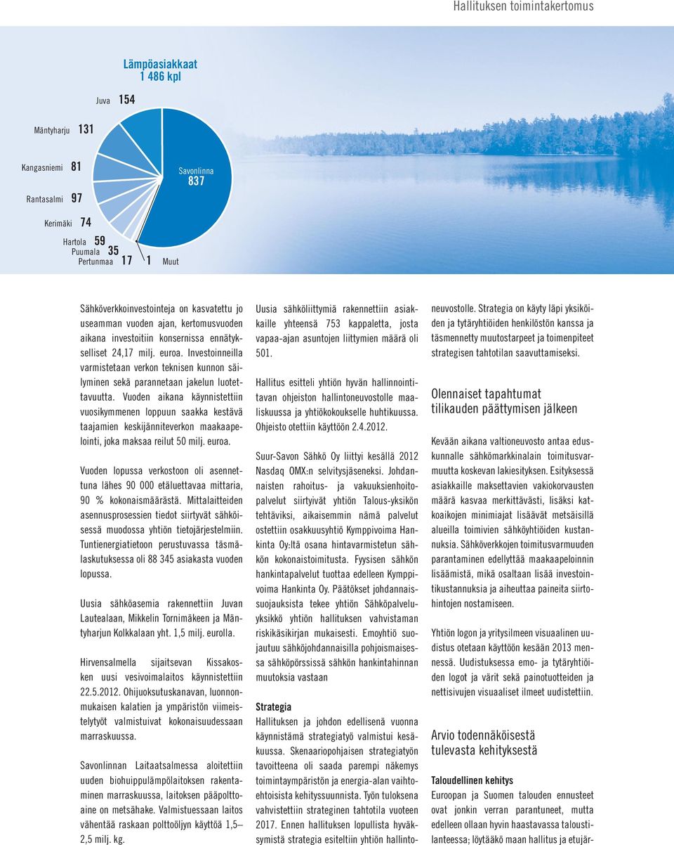 Investoinneilla varmistetaan verkon teknisen kunnon säilyminen sekä parannetaan jakelun luotettavuutta.