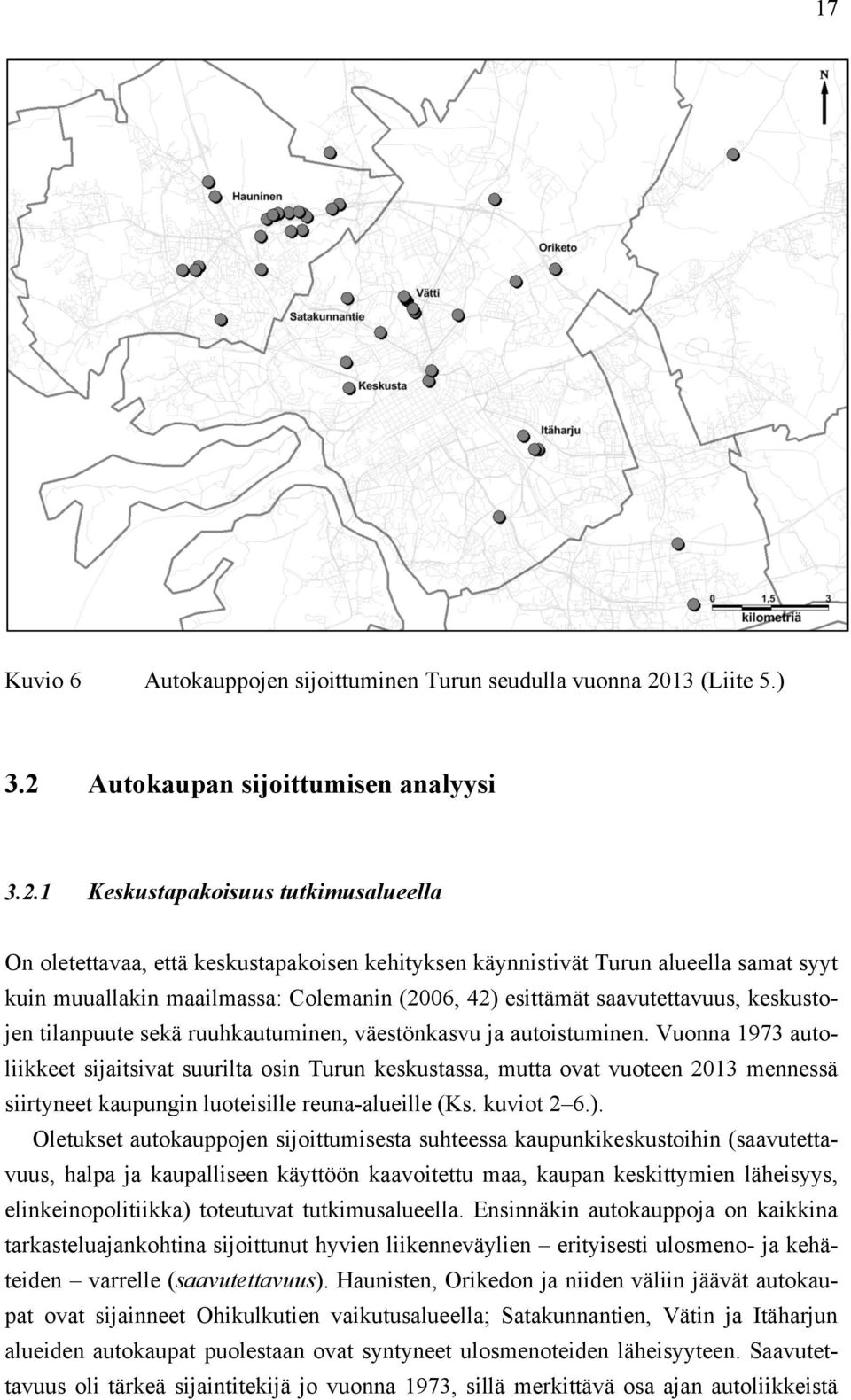 Autokaupan sijoittumisen analyysi 3.2.