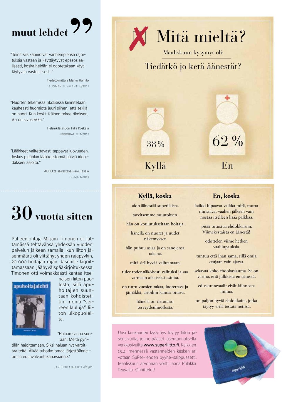 Kun keski-ikäinen tekee rikoksen, ikä on sivuseikka. Helsinkiläisnuori Hilla Koskela improbatur 1/2011 Lääkkeet valitettavasti tappavat luovuuden.