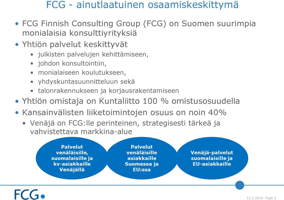 yhdyskuntasuunnitteluun sekä talonrakennukseen ja korjausrakentamiseen Yhtiön omistaja on Kuntaliitto 100 % omistusosuudella