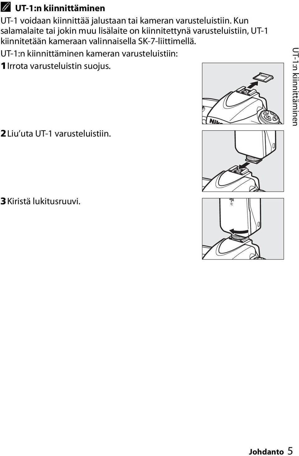 kameraan valinnaisella SK-7-liittimellä.