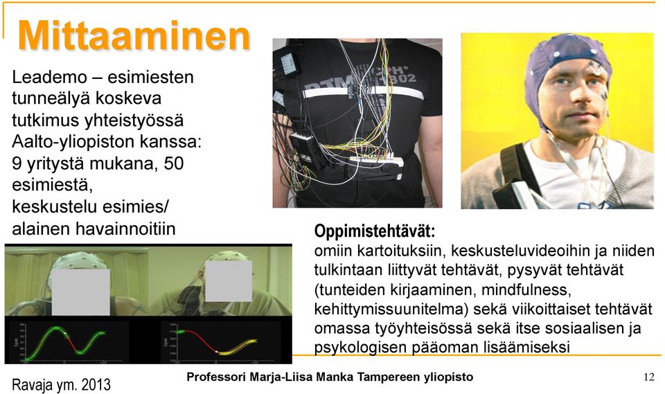 niiden tulkintaan liittyvät tehtävät, pysyvät tehtävät (tunteiden kirjaaminen, mindfulness, kehittymissuunitelma)