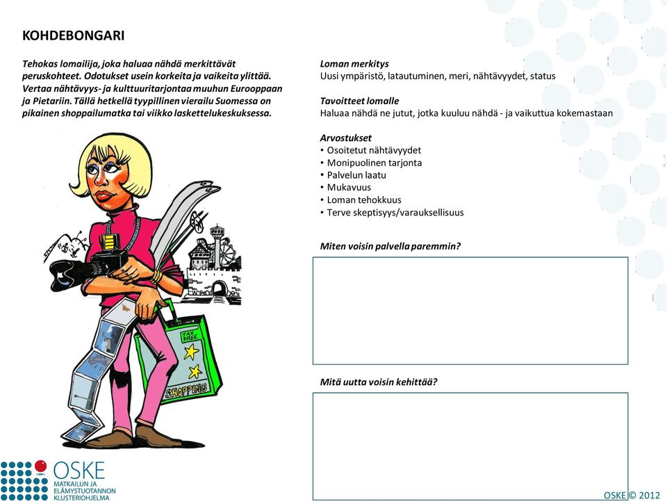 Tällä hetkellä tyypillinen vierailu Suomessa on pikainen shoppailumatka tai viikko laskettelukeskuksessa.