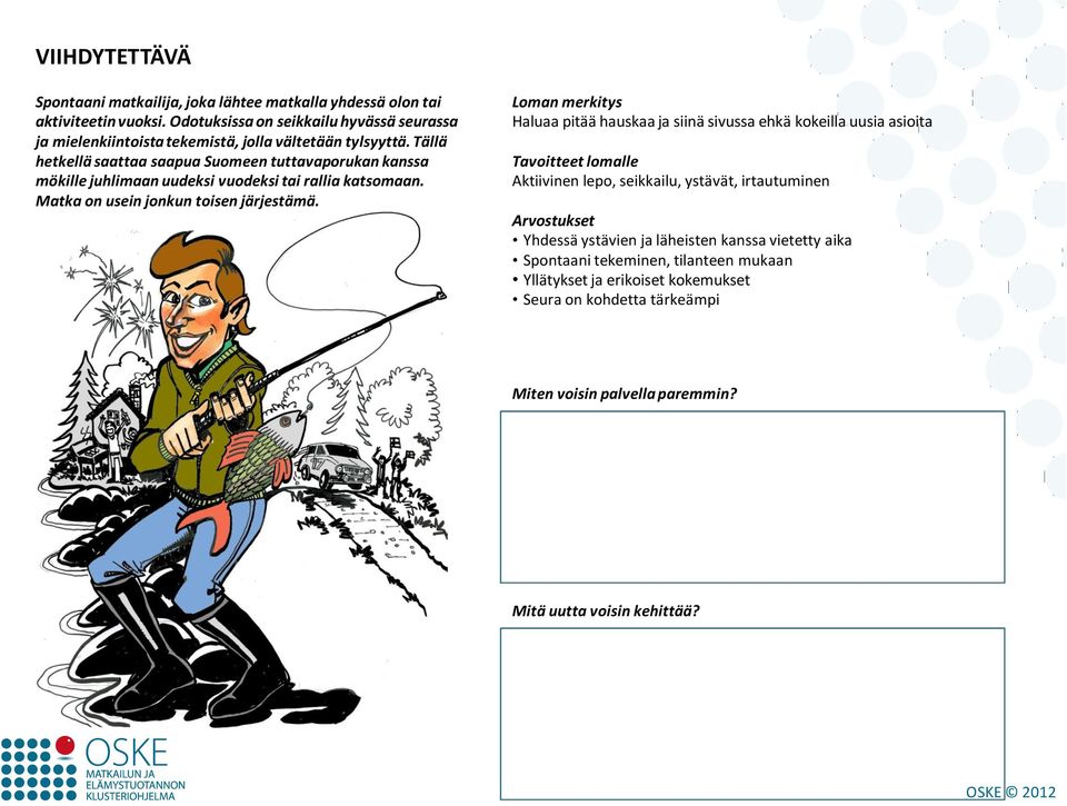 Tällä hetkellä saattaa saapua Suomeen tuttavaporukan kanssa mökille juhlimaan uudeksi vuodeksi tai rallia katsomaan. Matka on usein jonkun toisen järjestämä.