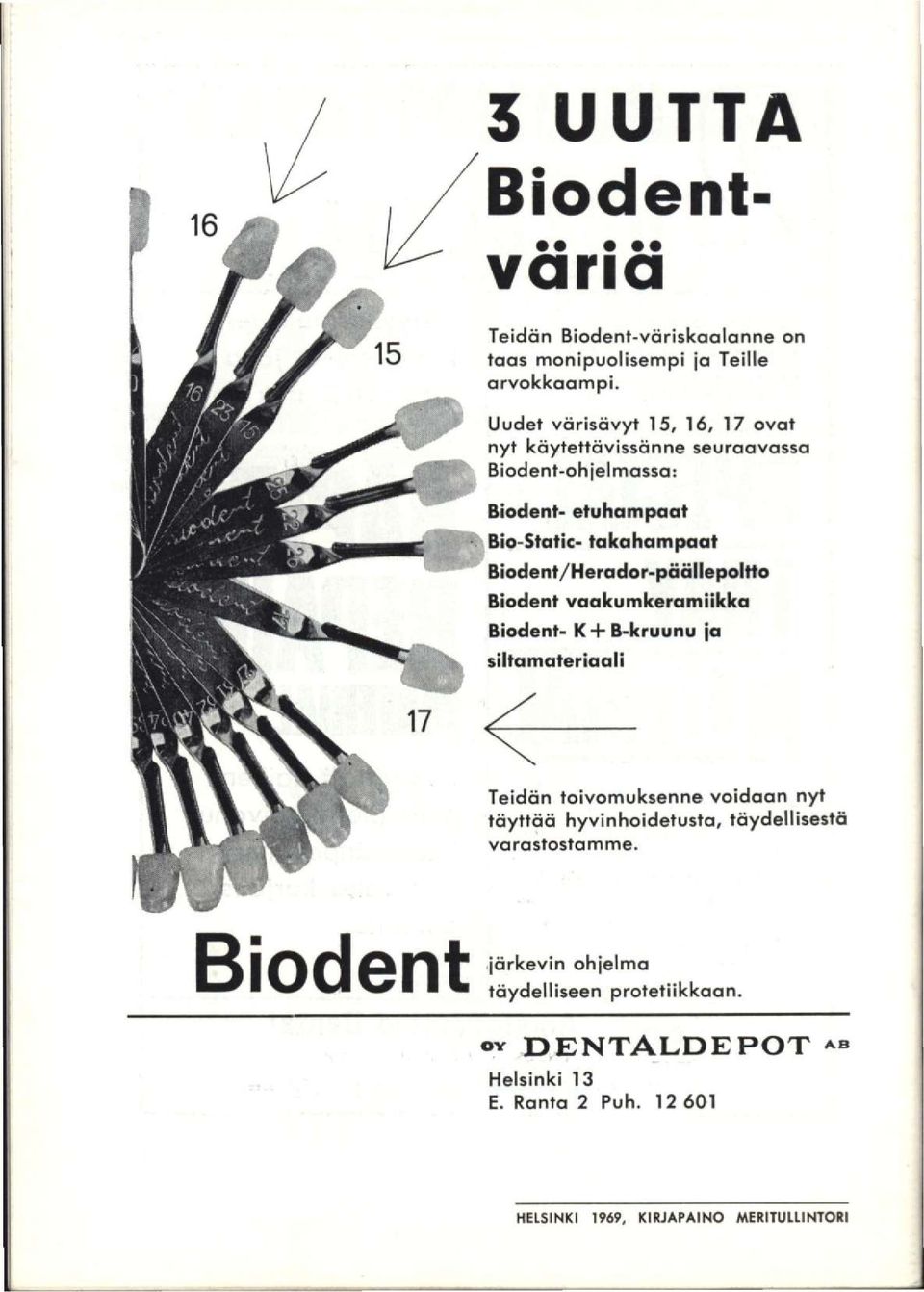 Biodent/Herador-päällepoltto Biodent vaakumkeramiikka Biodent- K + B-kruunu ja siltamateriaali Teidän toivomuksenne voidaan nyt täyttää