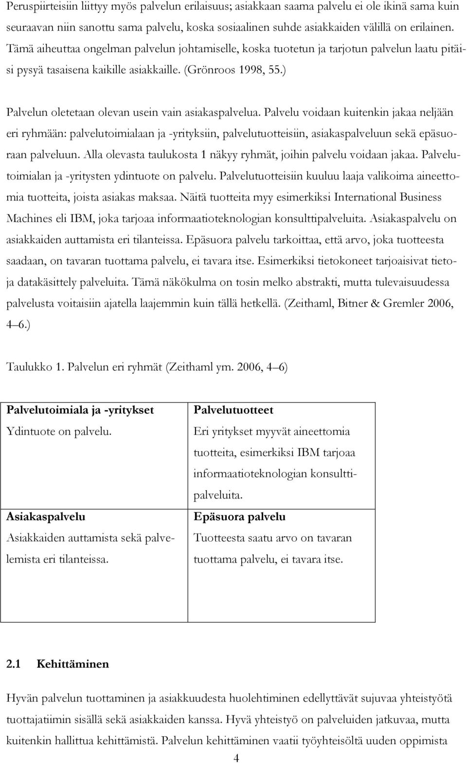 ) Palvelun oletetaan olevan usein vain asiakaspalvelua.