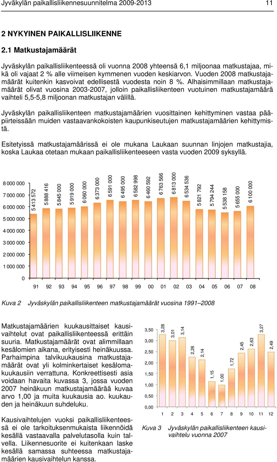 Vuoden 2008 matkustajamäärät kuitenkin kasvoivat edellisestä vuodesta noin 8 %.