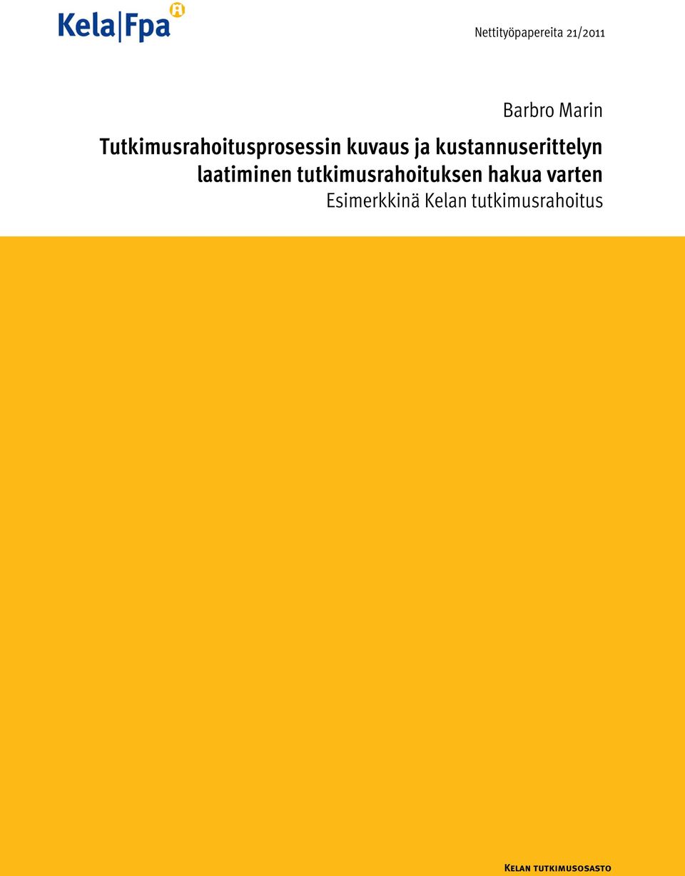 kustannuserittelyn laatiminen