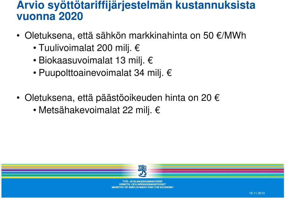 200 milj. Biokaasuvoimalat 13 milj.