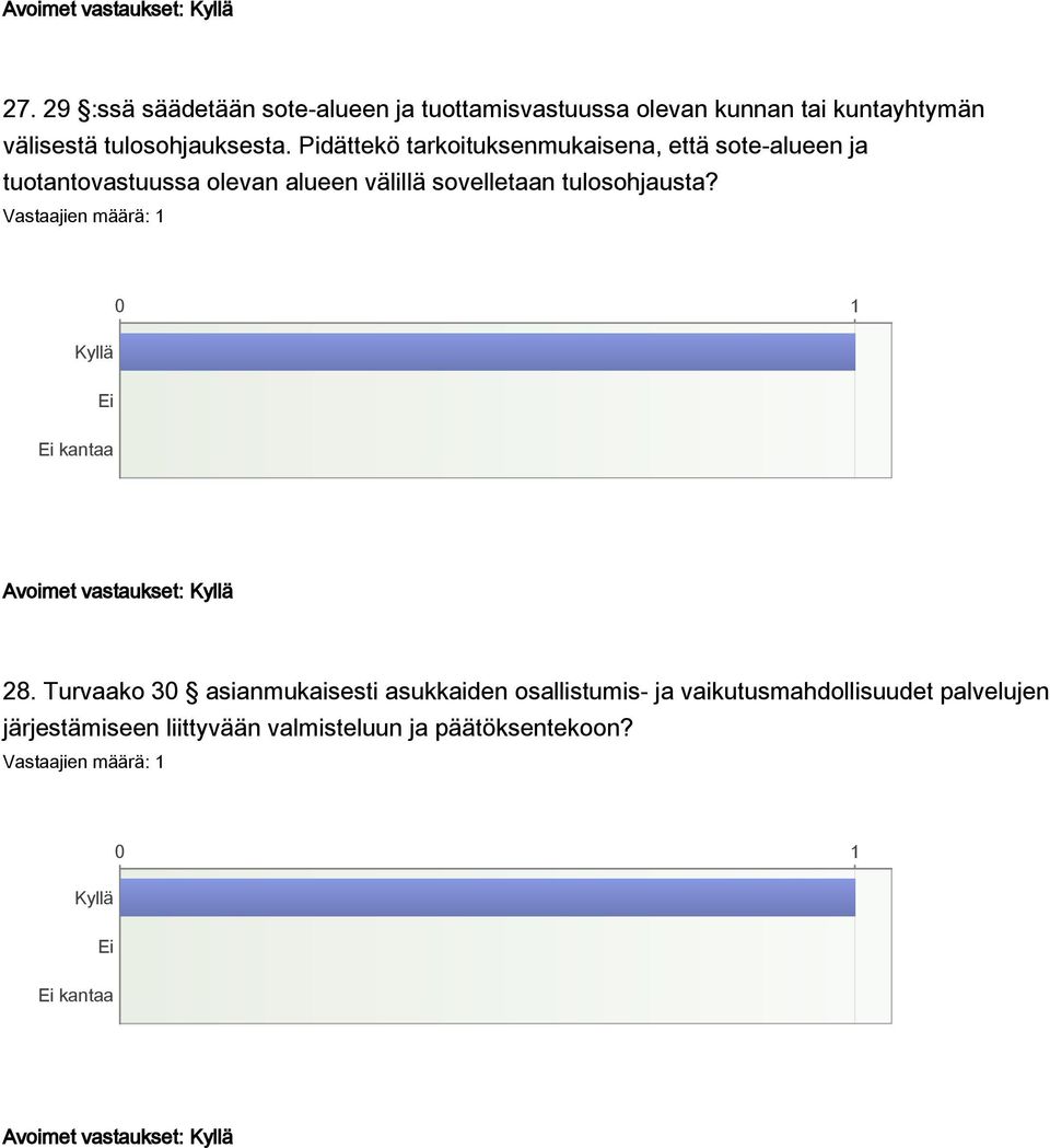 Pidättekö tarkoituksenmukaisena, että sote-alueen ja tuotantovastuussa olevan alueen välillä sovelletaan