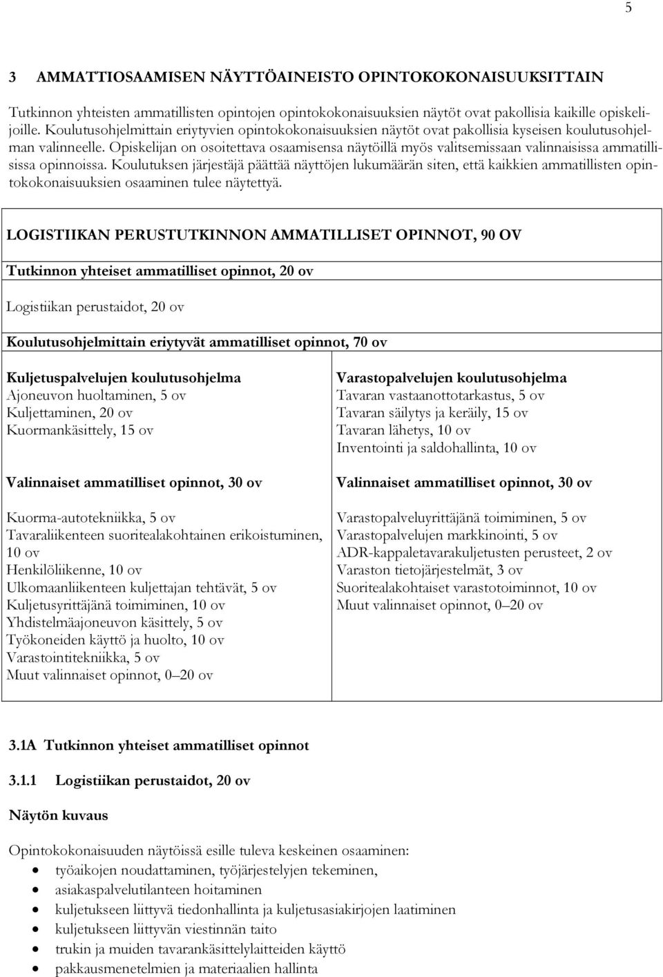 Opiskelijan on osoitettava osaamisensa näytöillä myös valitsemissaan valinnaisissa ammatillisissa opinnoissa.