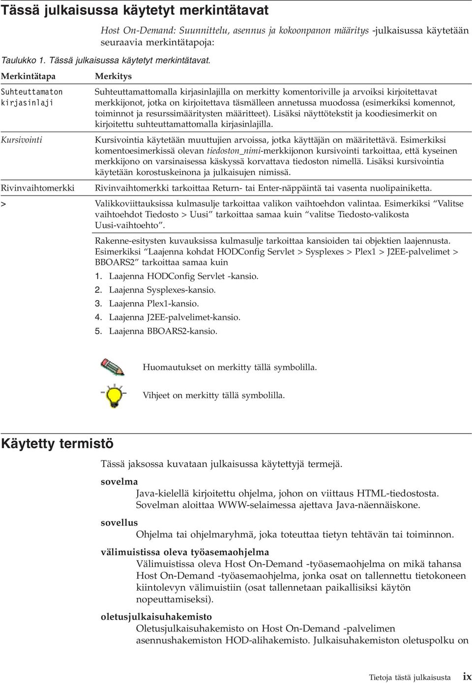 Merkintätapa Merkitys Suhteuttamaton kirjasinlaji Suhteuttamattomalla kirjasinlajilla on merkitty komentoriille ja aroiksi kirjoitettaat merkkijonot, jotka on kirjoitettaa täsmälleen annetussa