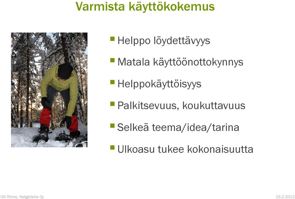 Helppokäyttöisyys Palkitsevuus,
