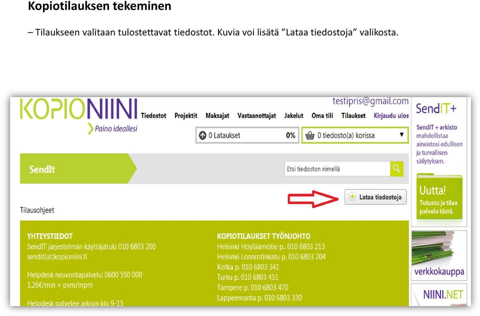 tulostettavat tiedostot.