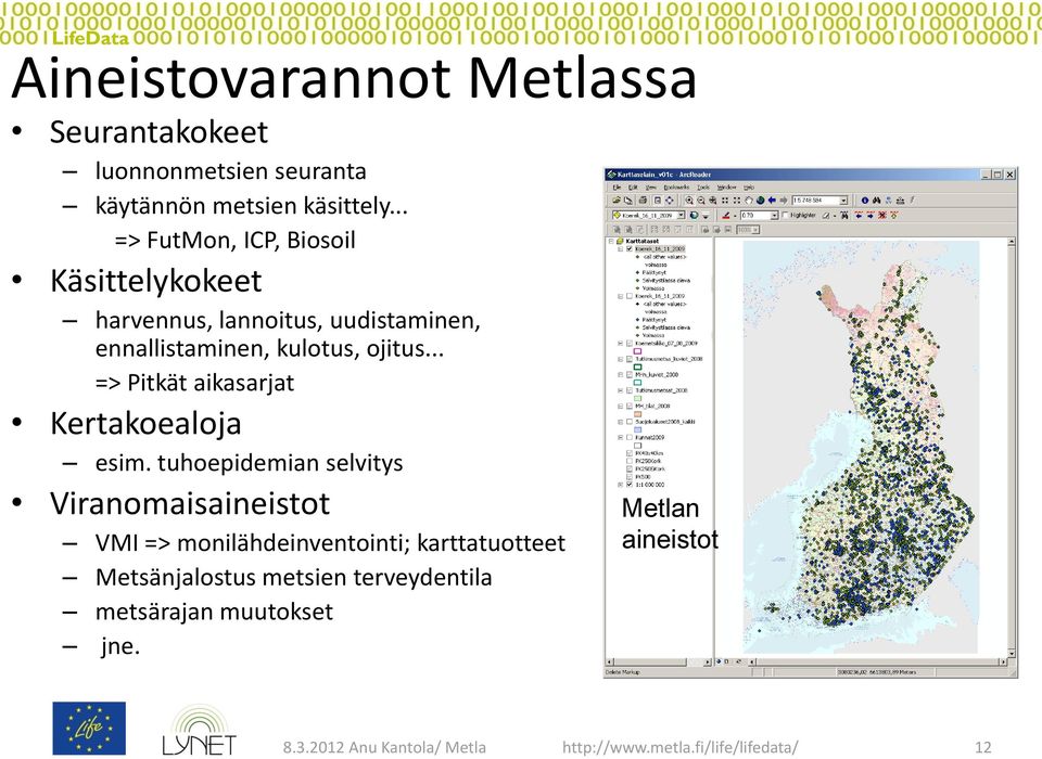 .. => Pitkät aikasarjat Kertakoealoja esim.