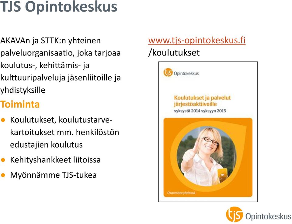 Toiminta Koulutukset, koulutustarvekartoitukset mm.