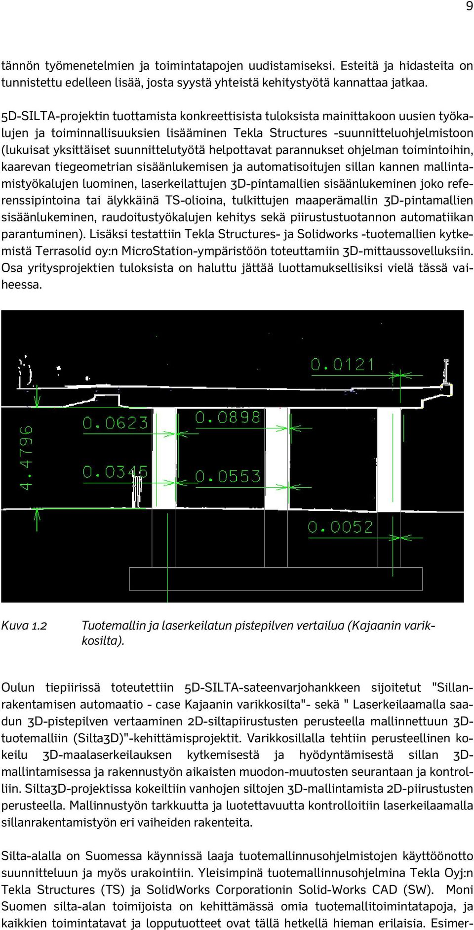 suunnittelutyötä helpottavat parannukset ohjelman toimintoihin, kaarevan tiegeometrian sisäänlukemisen ja automatisoitujen sillan kannen mallintamistyökalujen luominen, laserkeilattujen