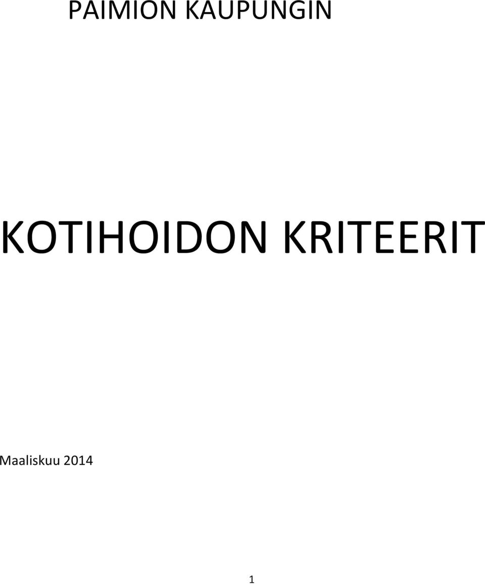 KOTIHOIDON