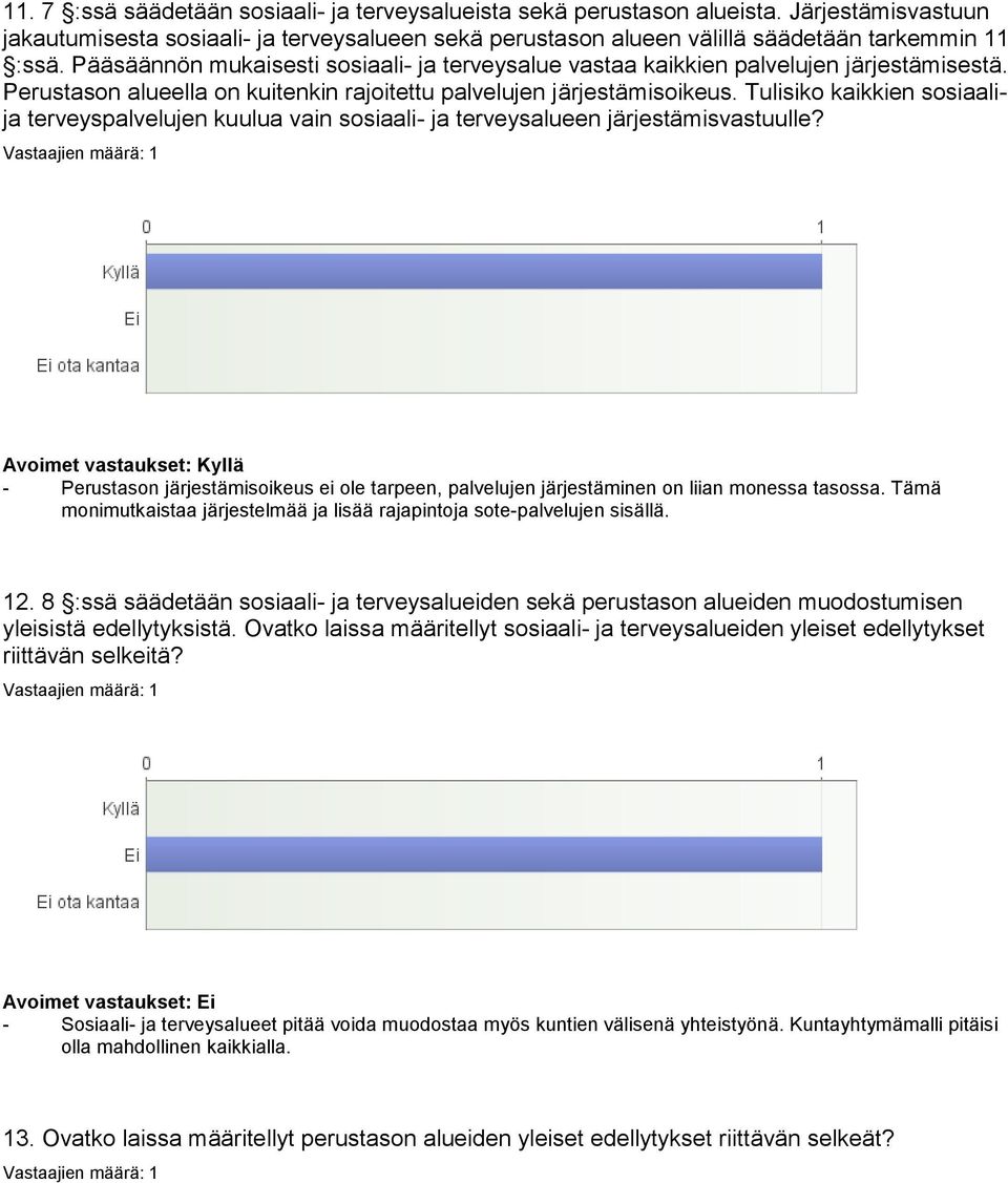 Tulisiko kaikkien sosiaalija terveyspalvelujen kuulua vain sosiaali- ja terveysalueen järjestämisvastuulle?