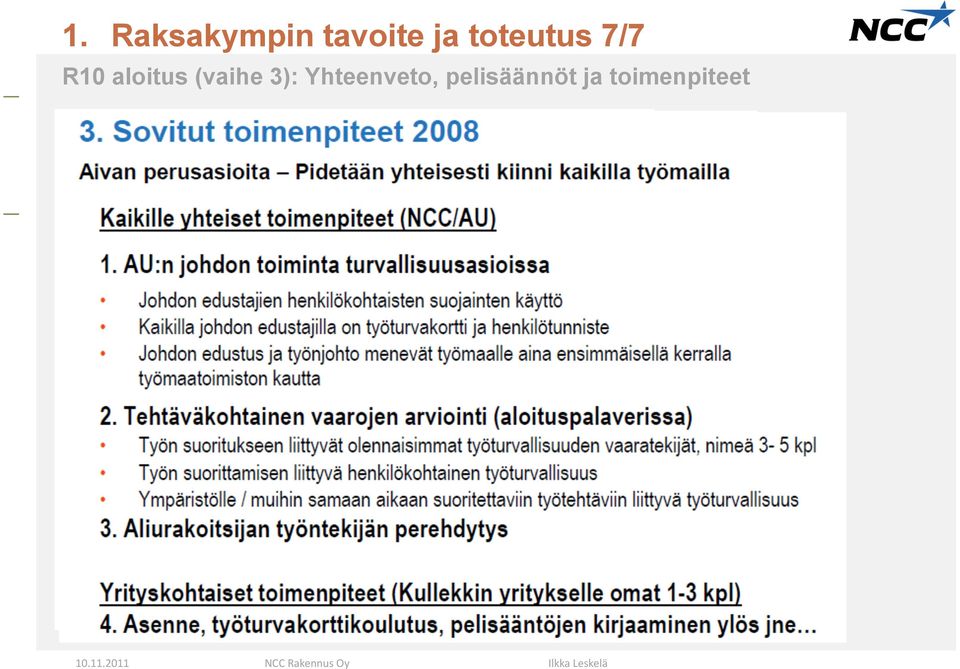 (vaihe 3): Yhteenveto,