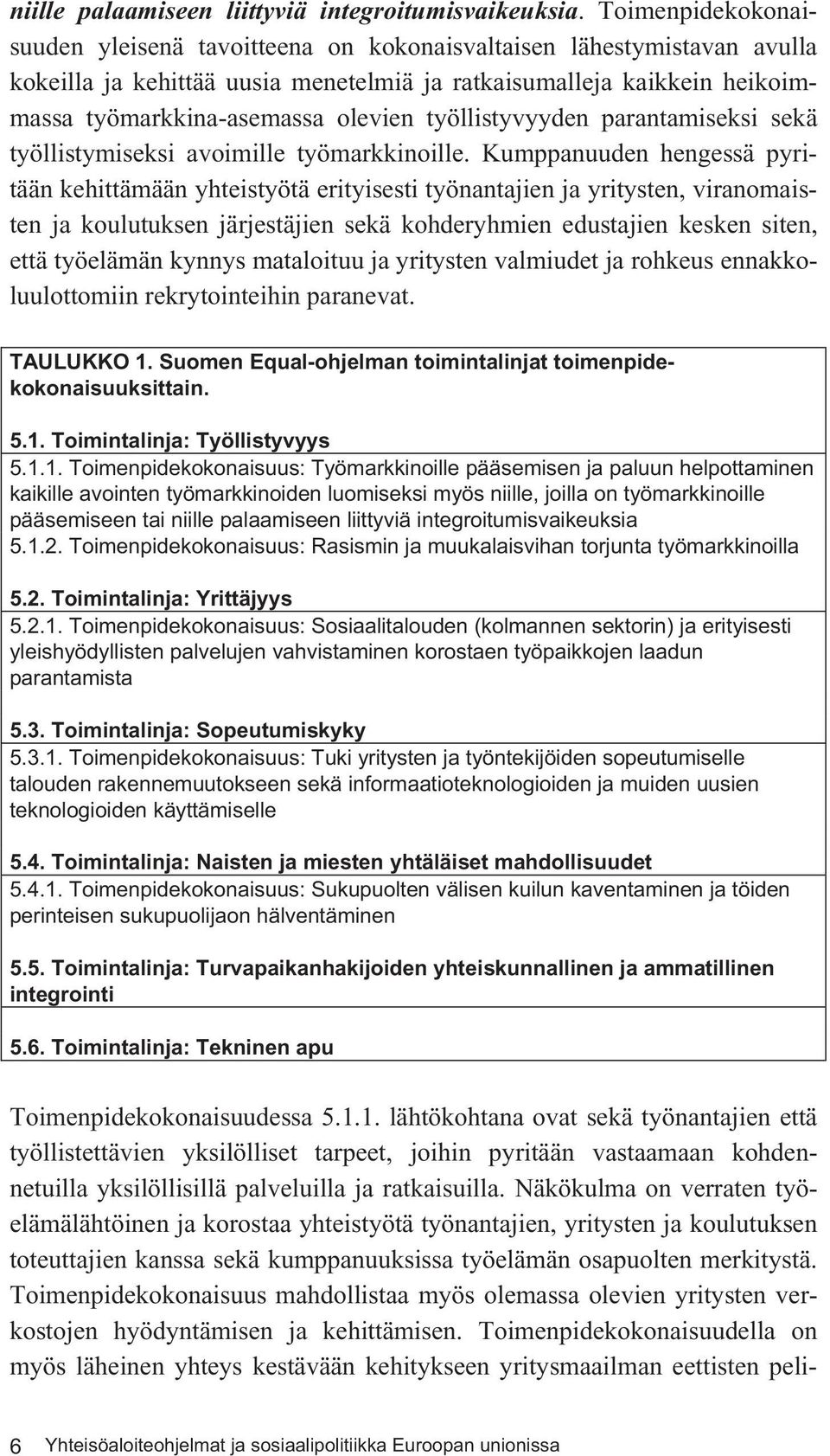 työllistyvyyden parantamiseksi sekä työllistymiseksi avoimille työmarkkinoille.