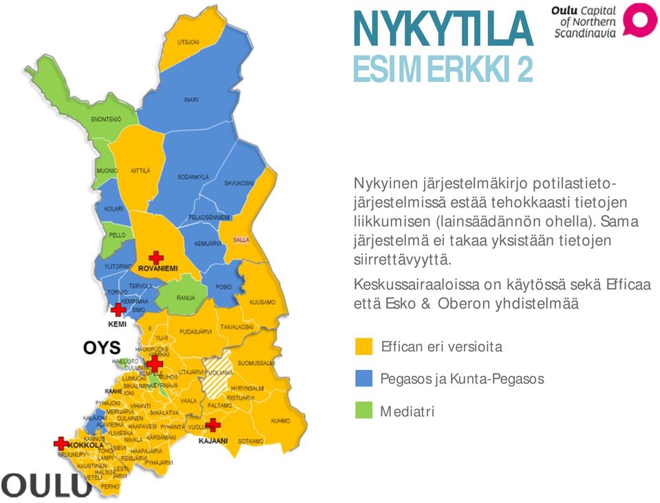 Sama järjestelmä ei takaa yksistään tietojen siirrettävyyttä.
