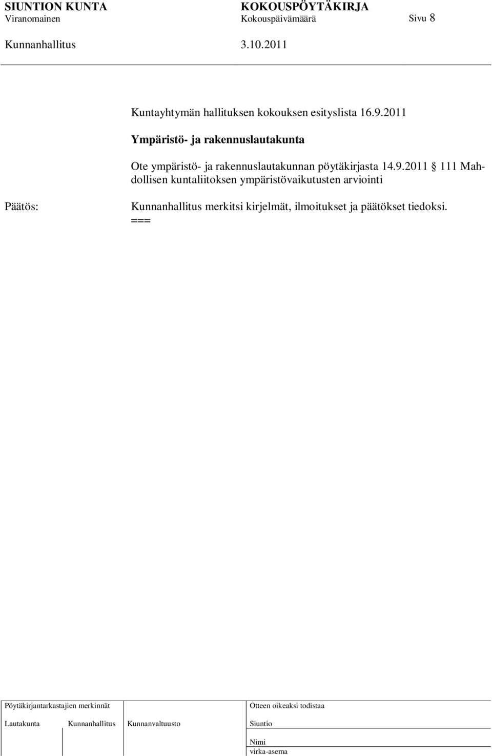 pöytäkirjasta 14.9.