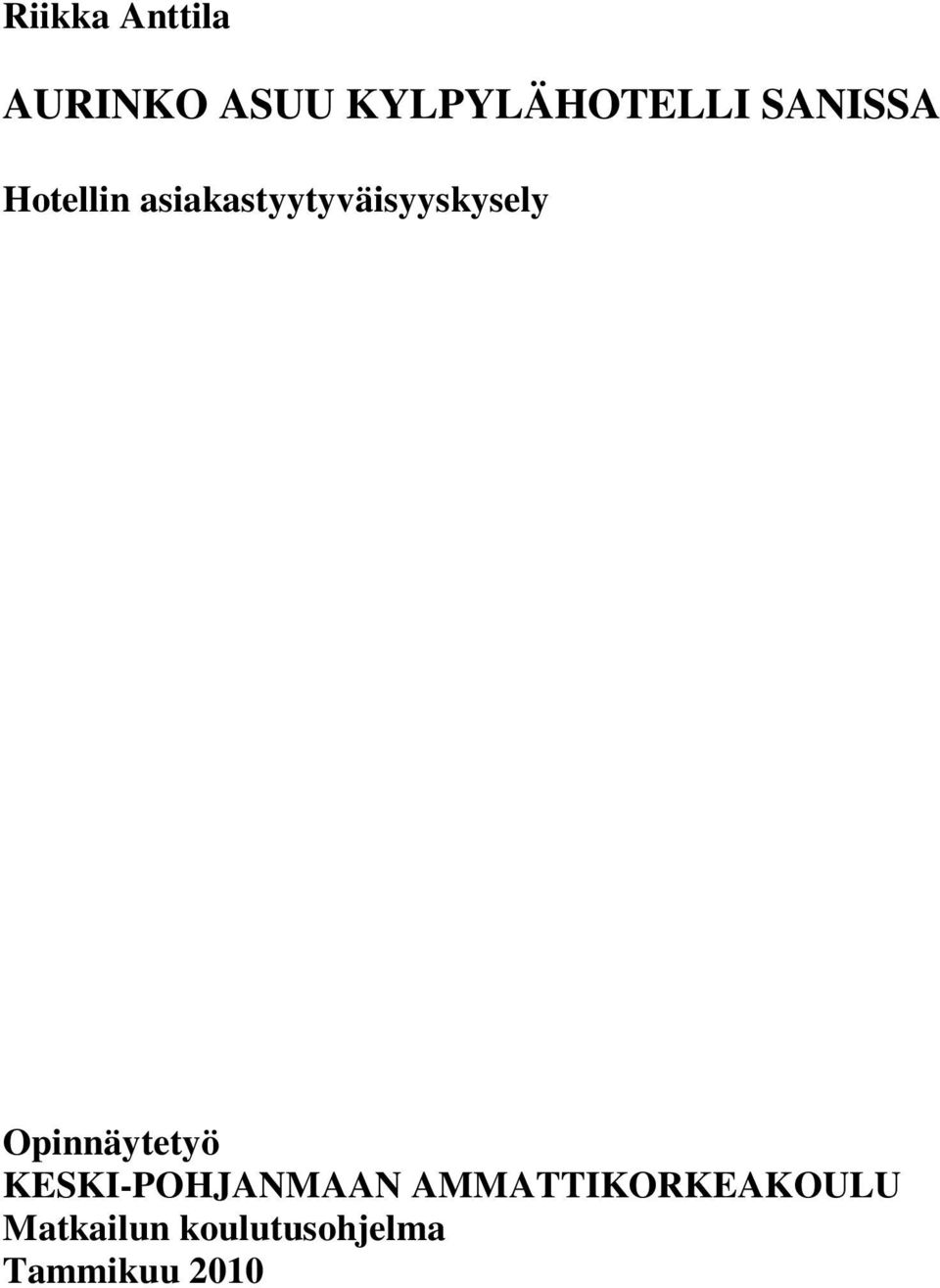 Opinnäytetyö KESKI-POHJANMAAN