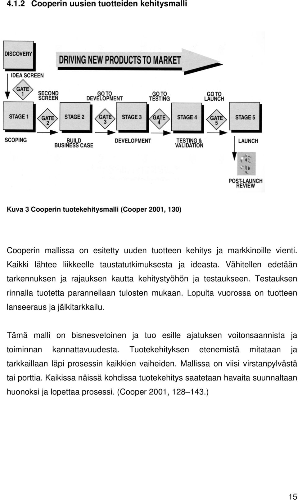 Lopulta vuorossa on tuotteen lanseeraus ja jälkitarkkailu. Tämä malli on bisnesvetoinen ja tuo esille ajatuksen voitonsaannista ja toiminnan kannattavuudesta.