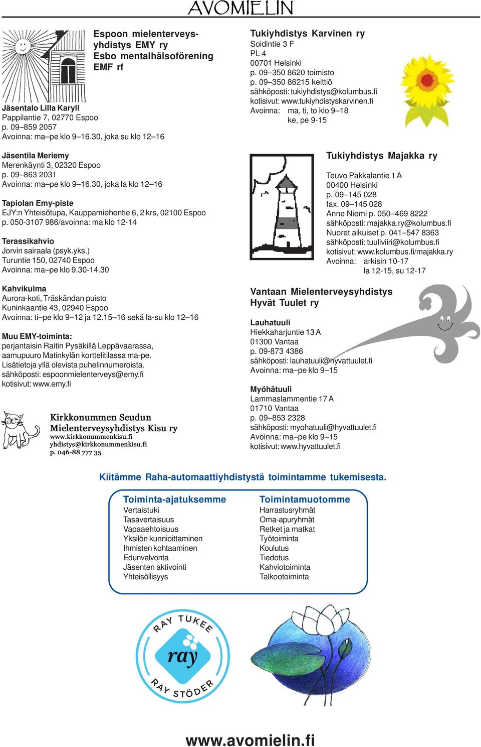 ) Turuntie 150, 02740 Espoo Avoinna: ma pe klo 9.30-14.