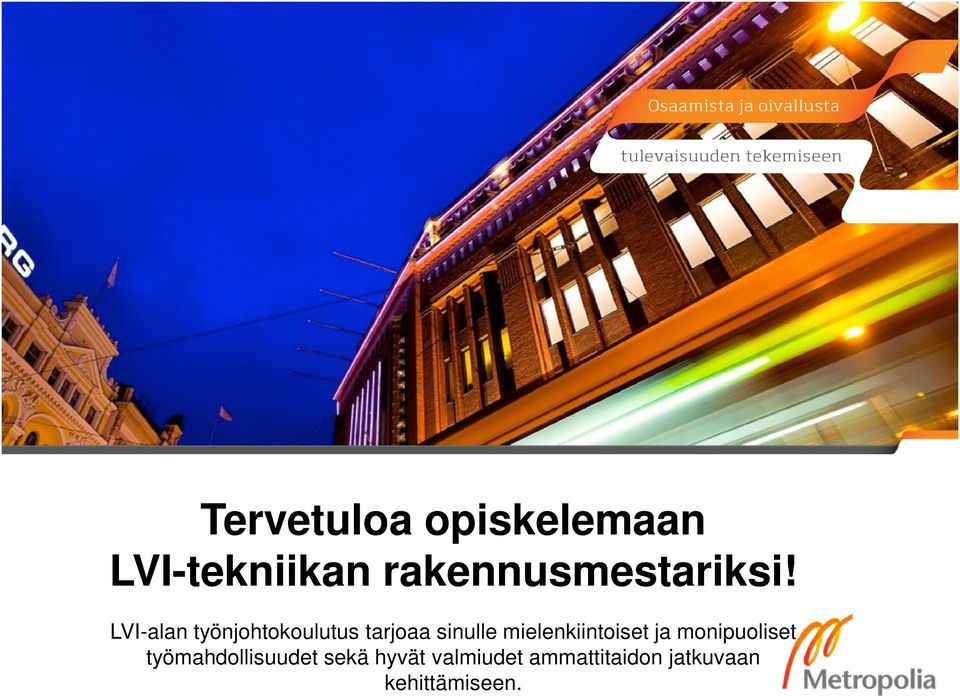 LVI-alan työnjohtokoulutus tarjoaa sinulle