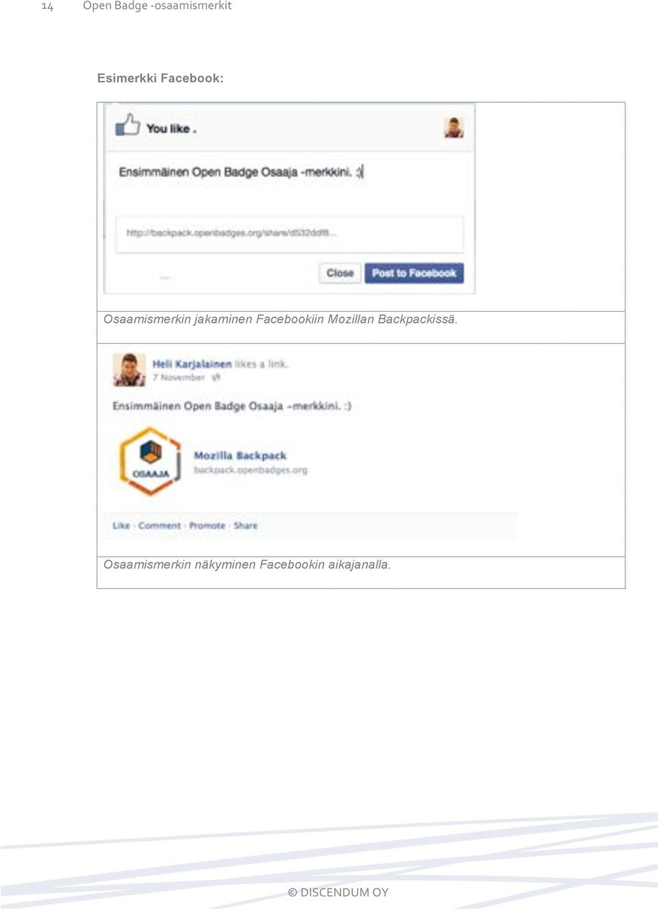 jakaminen Facebookiin Mozillan
