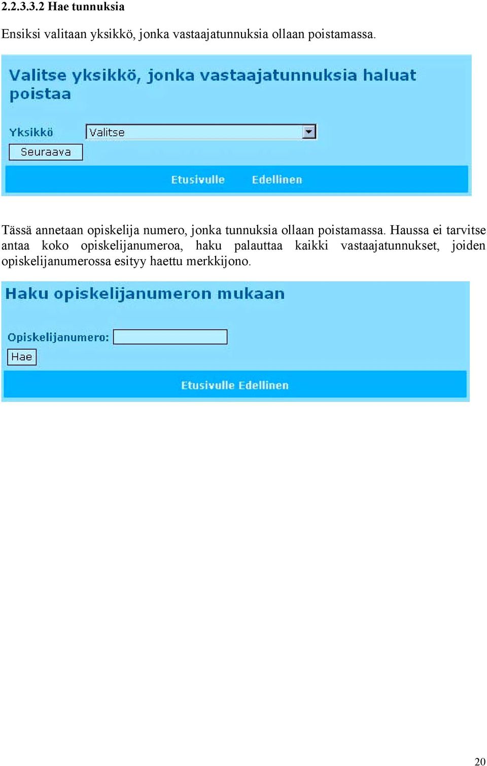poistamassa.