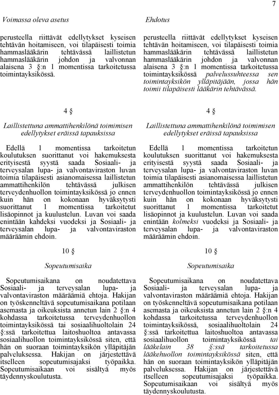 toimimisen edellytykset eräissä tapauksissa luvan terveydenhuollon toimintayksikössä jo ennen kuin hän on kokonaan hyväksytysti suorittanut 1 momentissa tarkoitetut lisäopinnot ja kuulustelun.