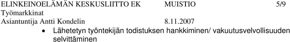 työntekijän todistuksen