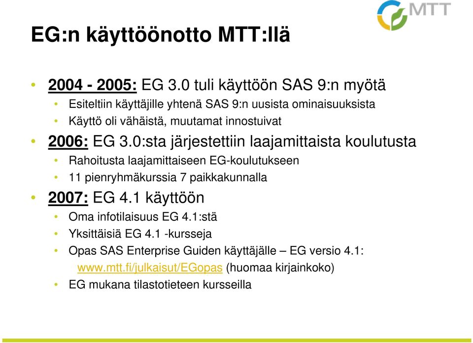 innostuivat 2006: EG 3.