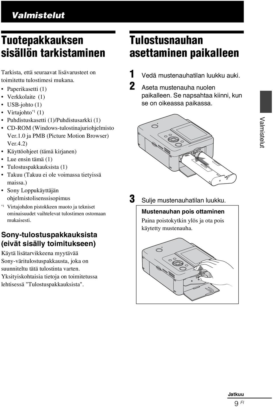 2) Käyttöohjeet (tämä kirjanen) Lue ensin tämä (1) Tulostuspakkauksista (1) Takuu (Takuu ei ole voimassa tietyissä maissa.