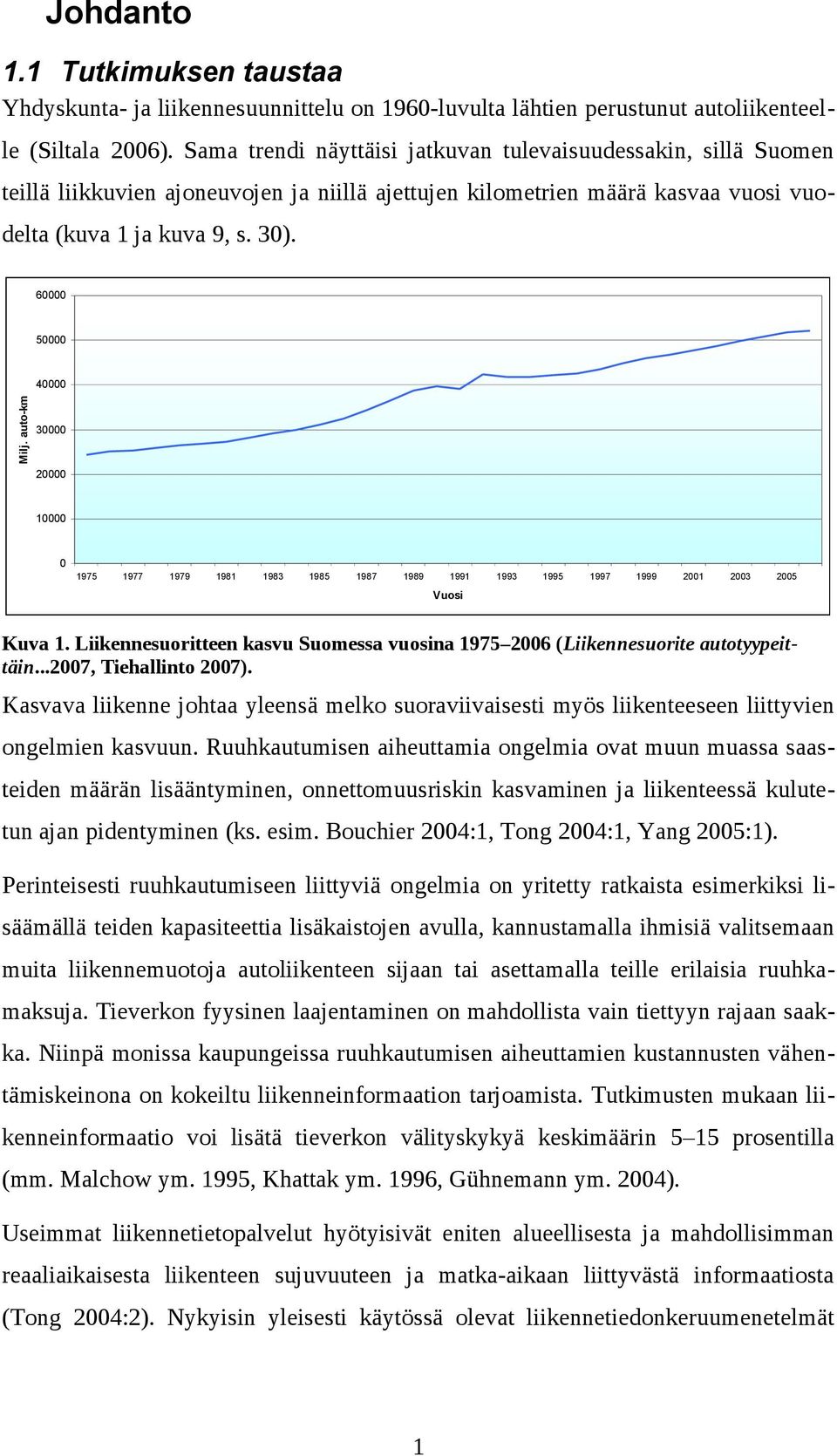 auto-km 40000 30000 20000 10000 0 1975 1977 1979 1981 1983 1985 1987 1989 1991 1993 1995 1997 1999 2001 2003 2005 Vuosi Kuva 1.